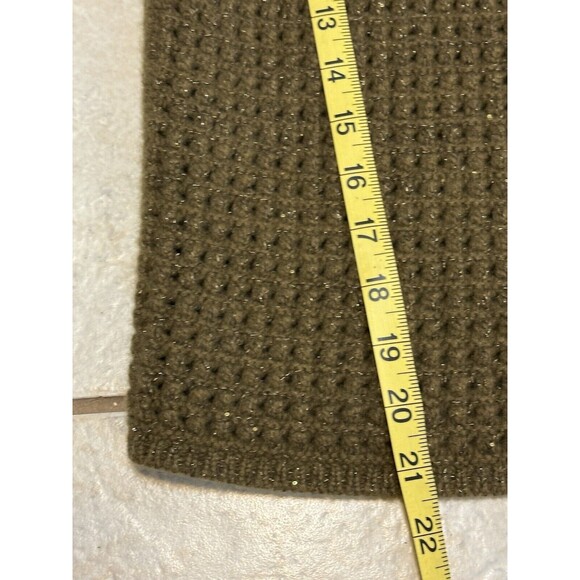 Lafayette 148 New York Size S Cashmere Gold Thread Open Knit Sweater Vest Luxury - Picture 8 of 10